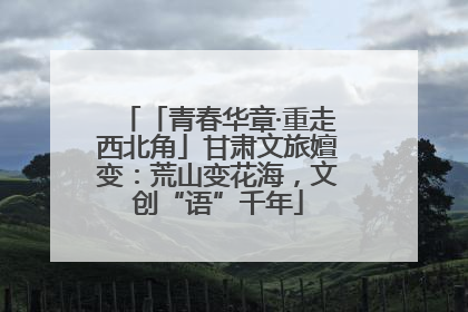 「青春华章·重走西北角」甘肃文旅嬗变：荒山变花海，文创“语”千年