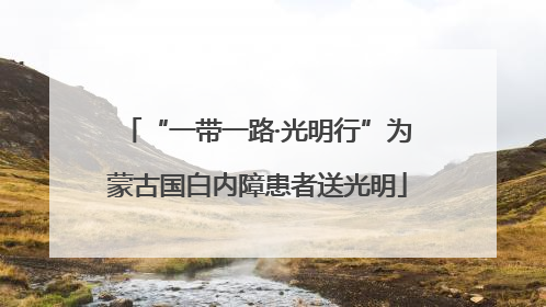 “一带一路·光明行”为蒙古国白内障患者送光明
