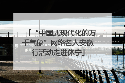 “中国式现代化的万千气象”网络名人安徽行活动走进休宁