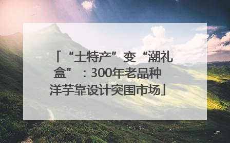 “土特产”变“潮礼盒”：300年老品种洋芋靠设计突围市场