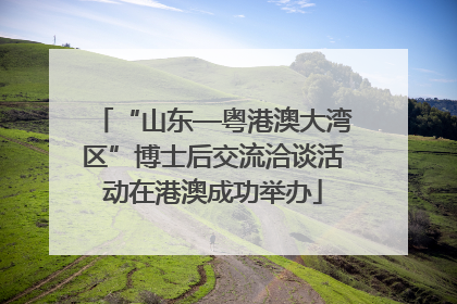 “山东—粤港澳大湾区”博士后交流洽谈活动在港澳成功举办