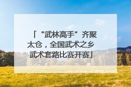 “武林高手”齐聚太仓，全国武术之乡武术套路比赛开赛