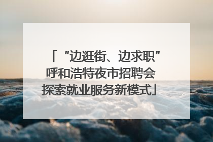 “边逛街、边求职” 呼和浩特夜市招聘会探索就业服务新模式