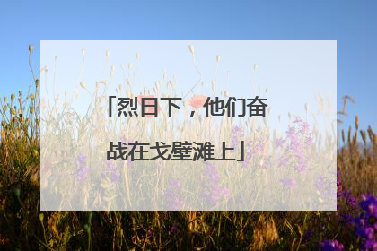 烈日下，他们奋战在戈壁滩上