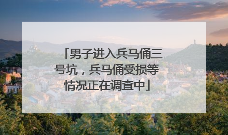 男子进入兵马俑三号坑，兵马俑受损等情况正在调查中