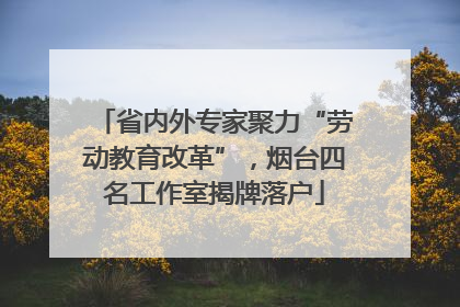 省内外专家聚力“劳动教育改革”，烟台四名工作室揭牌落户