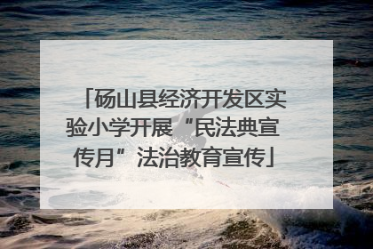砀山县经济开发区实验小学开展“民法典宣传月”法治教育宣传