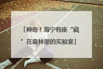 神奇！海宁有座“藏”在森林里的实验室