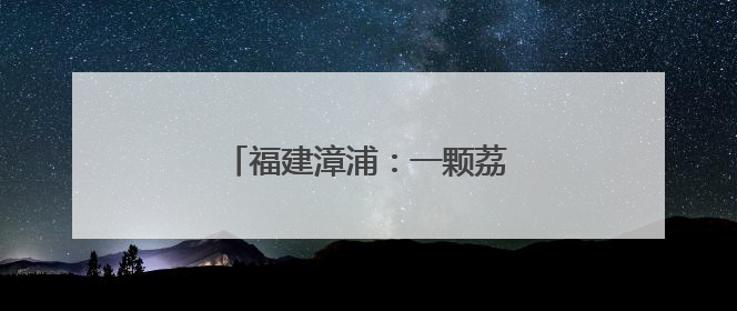 福建漳浦：一颗荔枝背后的支农故事