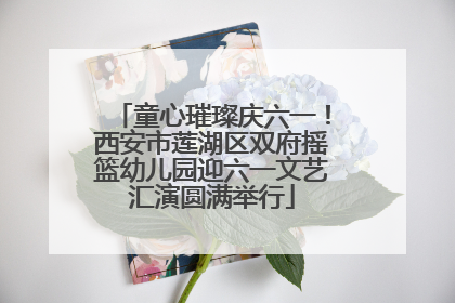 童心璀璨庆六一！西安市莲湖区双府摇篮幼儿园迎六一文艺汇演圆满举行