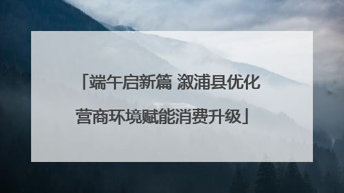 端午启新篇 溆浦县优化营商环境赋能消费升级