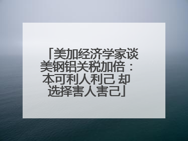 美加经济学家谈美钢铝关税加倍：本可利人利己 却选择害人害己