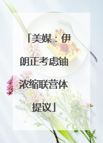 美媒：伊朗正考虑铀浓缩联营体提议