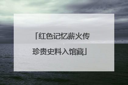 红色记忆薪火传 珍贵史料入馆藏