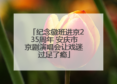 纪念徽班进京235周年 安庆市京剧演唱会让戏迷过足了瘾