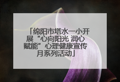 绵阳市塔水一小开展“心向阳光 润心赋能”心理健康宣传月系列活动