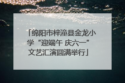 绵阳市梓潼县金龙小学“迎端午 庆六一”文艺汇演圆满举行