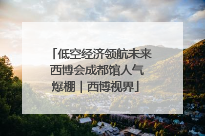 低空经济领航未来 西博会成都馆人气爆棚｜西博视界