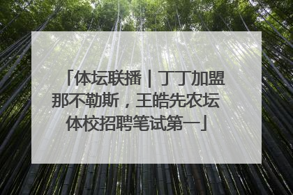 体坛联播｜丁丁加盟那不勒斯，王皓先农坛体校招聘笔试第一
