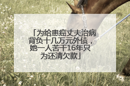 为给患癌丈夫治病背负十几万元外债，她一人苦干16年只为还清欠款