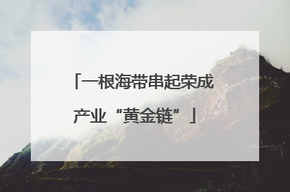 一根海带串起荣成产业“黄金链”