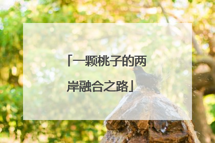 一颗桃子的两岸融合之路