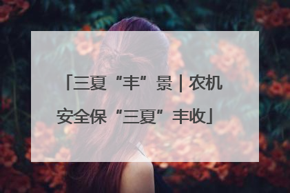 三夏“丰”景｜农机安全保“三夏”丰收