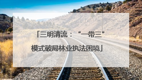 三明清流：“一带三”模式破局林业执法困境