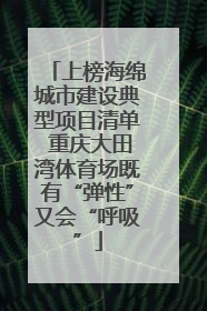 上榜海绵城市建设典型项目清单 重庆大田湾体育场既有“弹性”又会“呼吸”