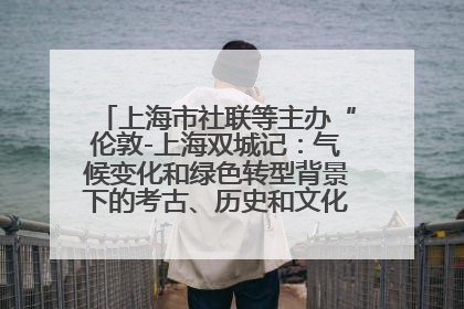 上海市社联等主办“伦敦-上海双城记：气候变化和绿色转型背景下的考古、历史和文化遗产”学术对话