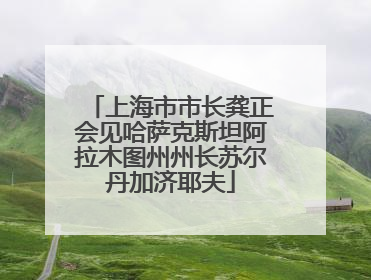 上海市市长龚正会见哈萨克斯坦阿拉木图州州长苏尔丹加济耶夫