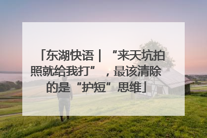 东湖快语｜“来天坑拍照就给我打”，最该清除的是“护短”思维