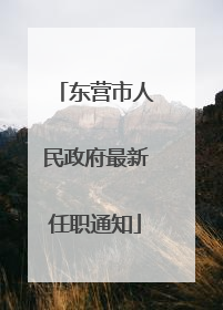 东营市人民政府最新任职通知