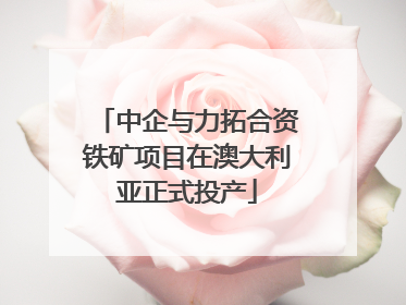 中企与力拓合资铁矿项目在澳大利亚正式投产