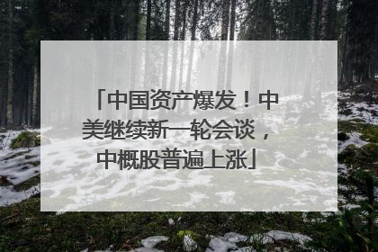 中国资产爆发！中美继续新一轮会谈，中概股普遍上涨