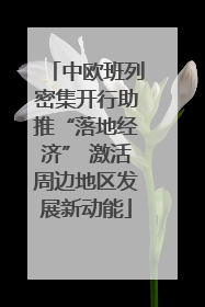 中欧班列密集开行助推“落地经济” 激活周边地区发展新动能
