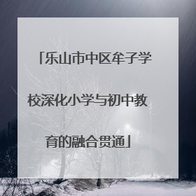 乐山市中区牟子学校深化小学与初中教育的融合贯通