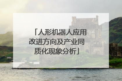 人形机器人应用改进方向及产业同质化现象分析