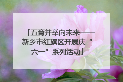 五育并举向未来——新乡市红旗区开展庆“六一”系列活动