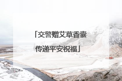 交警赠艾草香囊 传递平安祝福