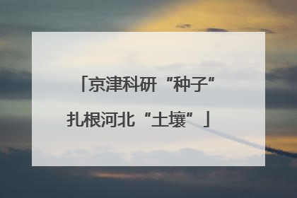 京津科研“种子”扎根河北“土壤”