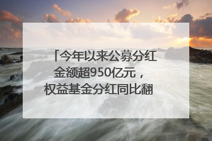 今年以来公募分红金额超950亿元，权益基金分红同比翻倍｜招财猫