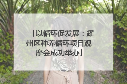 以循环促发展：耀州区种养循环项目观摩会成功举办