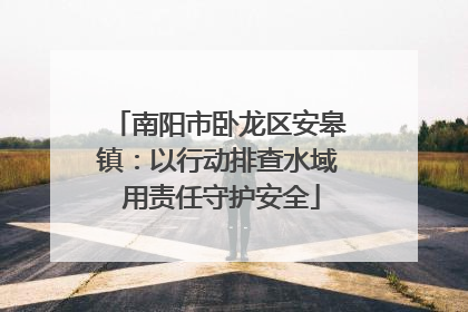 南阳市卧龙区安皋镇：以行动排查水域 用责任守护安全