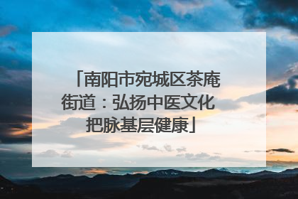 南阳市宛城区茶庵街道：弘扬中医文化 把脉基层健康
