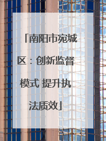 南阳市宛城区：创新监督模式 提升执法质效