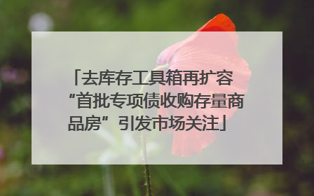 去库存工具箱再扩容 “首批专项债收购存量商品房”引发市场关注