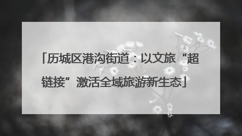 历城区港沟街道：以文旅“超链接”激活全域旅游新生态