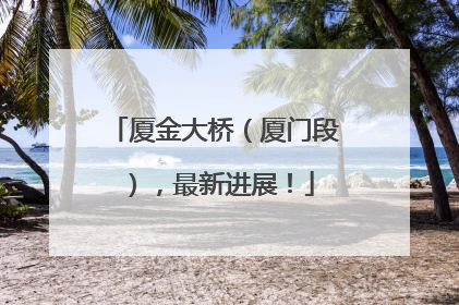 厦金大桥（厦门段），最新进展！