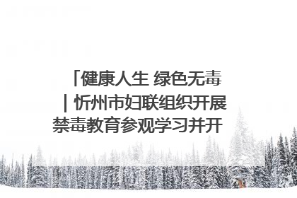健康人生 绿色无毒｜忻州市妇联组织开展禁毒教育参观学习并开展主题党日活动